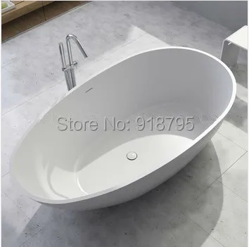 

1780x980x510mm Solid Surface Stone CUPC Approval Bathtub Oval Freestanding Corian Matt Or Glossy Finishing Tub RS6553