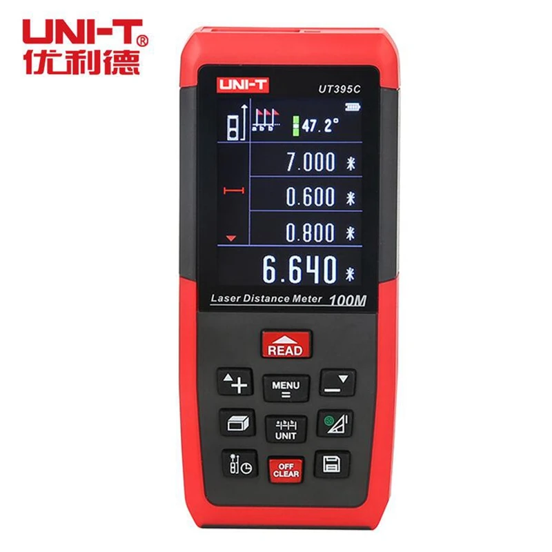 Лазерный дальномер UNI T UT395C 100 м прибор для лофтинга определения площади угла