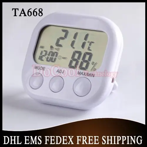 

200pcs Factory Prices Indoor Digital LCD Thermometer Hygrometer Clock KS-005 Temperature Humidity Meter TA648
