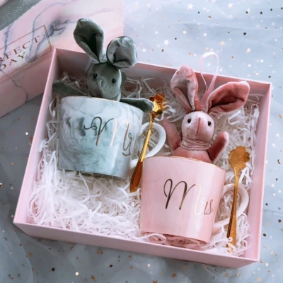 Two Cup set A 1 Набор, заказное имя, юбилей, подарок на день рождения, пара, керамическая кружка, чашка для свадьбы, предложение для невесты, жениха, лучшего человека, подарок для подружки невесты - Цвет: Two Cup set A