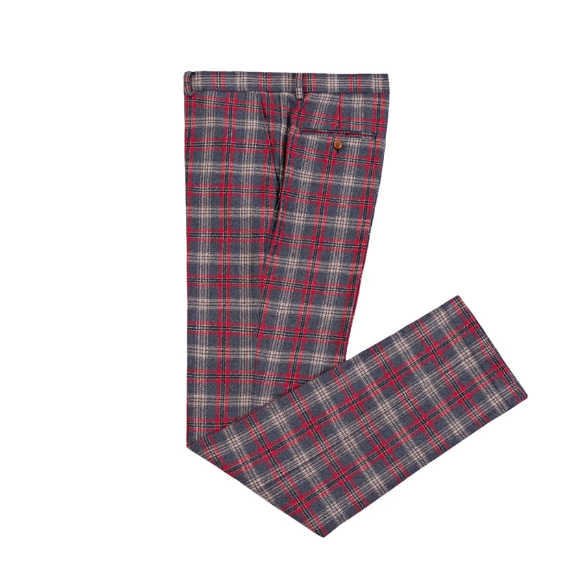 Новый шерстяной клетчатый костюм на свадьбу 2 кнопки смокинги для жениха