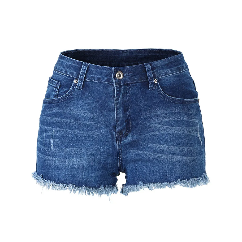 

Pants Women Summer Cotton Women Shorts Jeans High Waists Button Lifting Plus Size Stretch Short Pant Denim Casual Clothing Y620