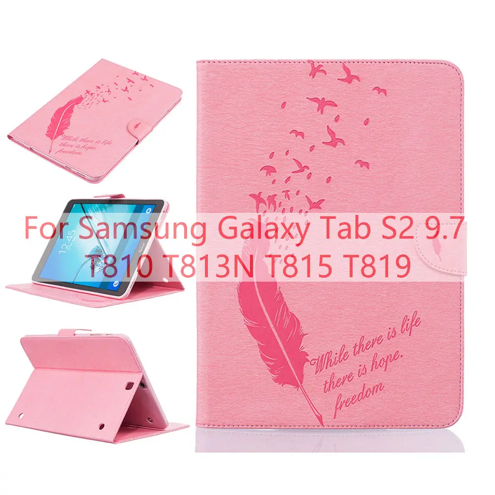 Pink Чехол для samsung Galaxy Tab A A6 10,1 T580 T585 T580N T585N Крышка для samsung Galaxy Tab S2 9,7 SM-T810 T813 T815 T819 - Цвет: Pink