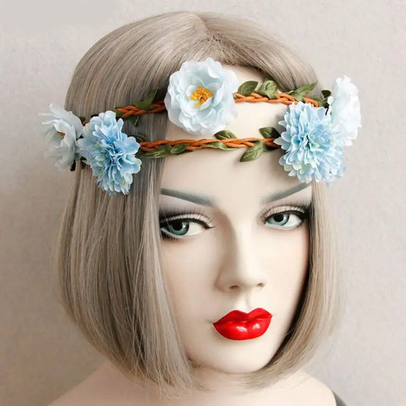 Вы выглядите так красиво Boho женские Искусственные цветы лозы лента для волос