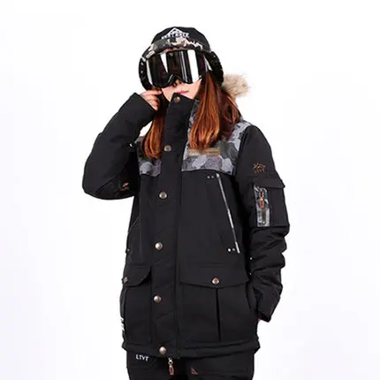 JACKETS 2 LTVT, мужской, женский лыжный костюм, шпон, двойная одежда для сноуборда, костюм, водонепроницаемый, тонкий, стеганый, Корейская версия, стиль, женский лыжный костюм - Цвет: JACKETS 2