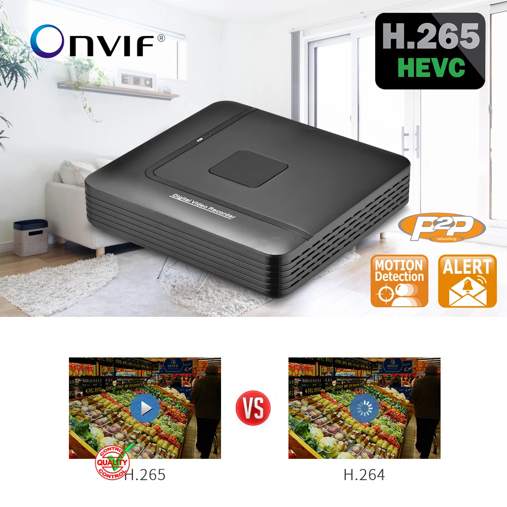 Gadinan 16CH 5MP NVR 8CH 4MP H.265 Max 5MP выход мини IP сетевой безопасности видео регистратор обнаружения движения ONVIF P2P CCTV NVR