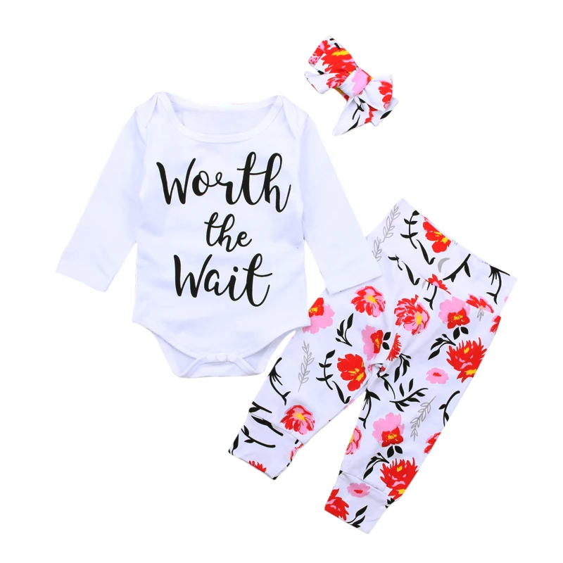 3 шт. детский хлопковый комбинезон с длинным рукавом леггинсы и шапка|Комплекты