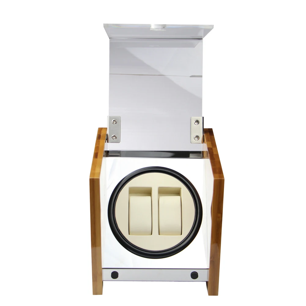 Часы Winder, LT деревянный автоматический поворот 2+ 0 Часы Winder чехол для хранения дисплей коробка желтый(внутри белый