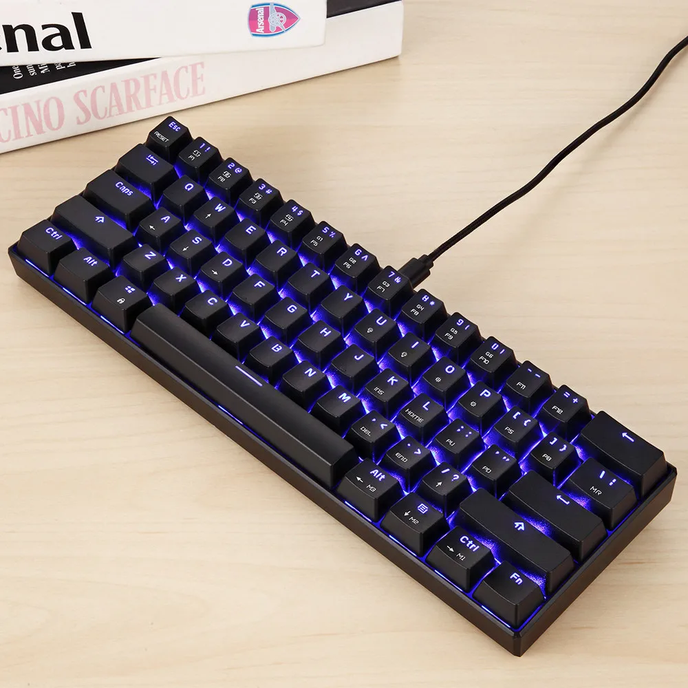 MOTOSPEED K61 61-ключ RGB проводной мульти-устройство механическая клавиатура коричневый переключатель