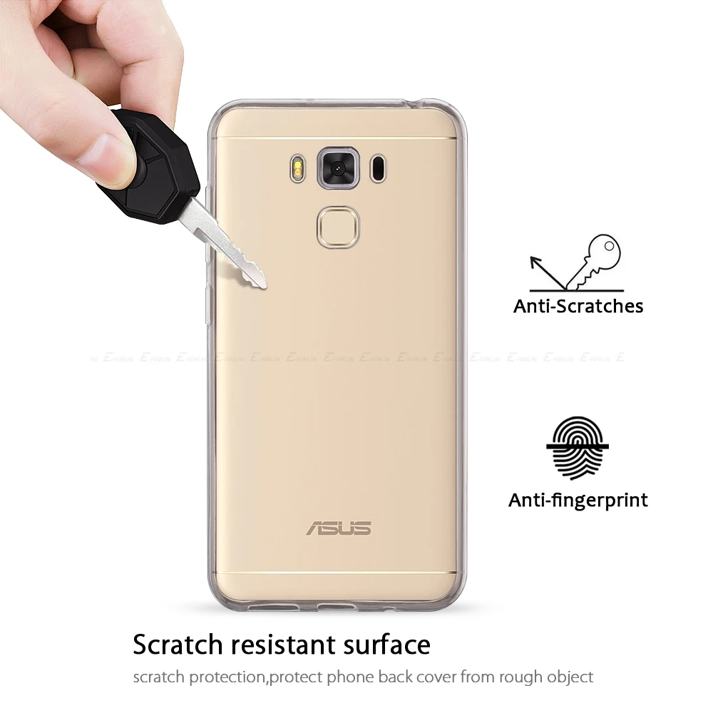 Силиконовый ультратонкий прозрачный мягкий защитный чехол для Asus ZenFone Max 3 Zoom S