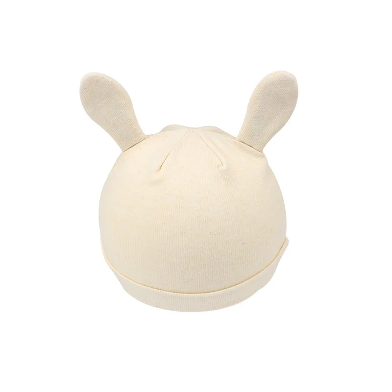 Cotton Newborn Baby Hat With Ears Cartoon Rabbit Soft Beanie Boys Girls Tire Cap Solid Comfortable 2019 | Детская одежда и обувь