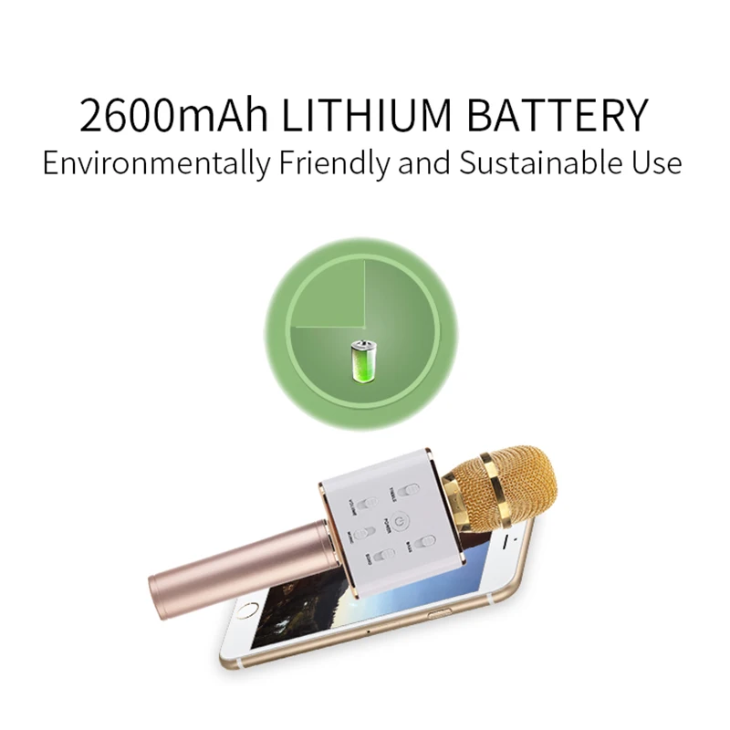 Беспроводной микрофон стерео динамик Bluetooth совместимость для караоке KTV Phone K