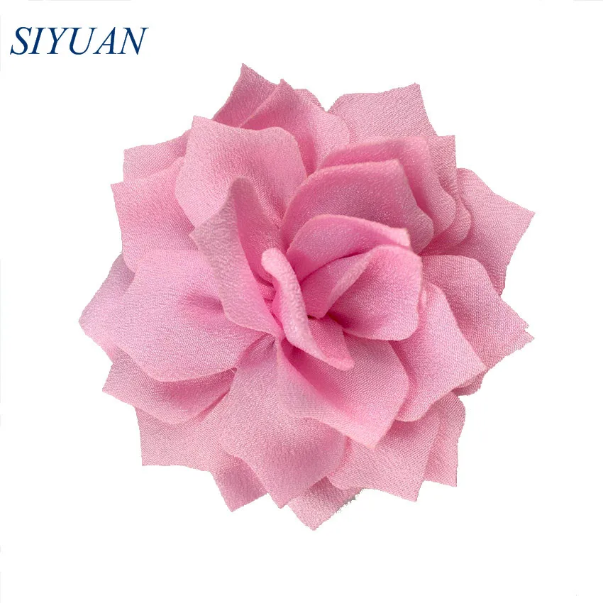 120 шт/партия 13 цветов U pick 3,2 дюймов бутик Зимний шифон цветок лотоса свадебные аксессуары для волос крафтинг поставка FH52