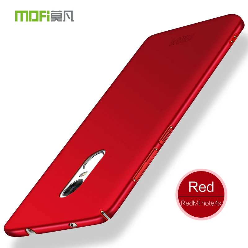 Красный Для Xiaomi Redmi Note 4x Чехол MOFI Жесткий Чехол для Xiaomi Redmi Note 4x ультра тонкий чехол для телефона 5,5'' - Цвет: Красный