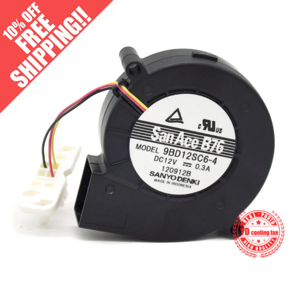 sanyo denki San Ace 7020 DC12V 0.3A 9BD12SC6-6 7 см вентилятор турбинного вентилятора охлаждения