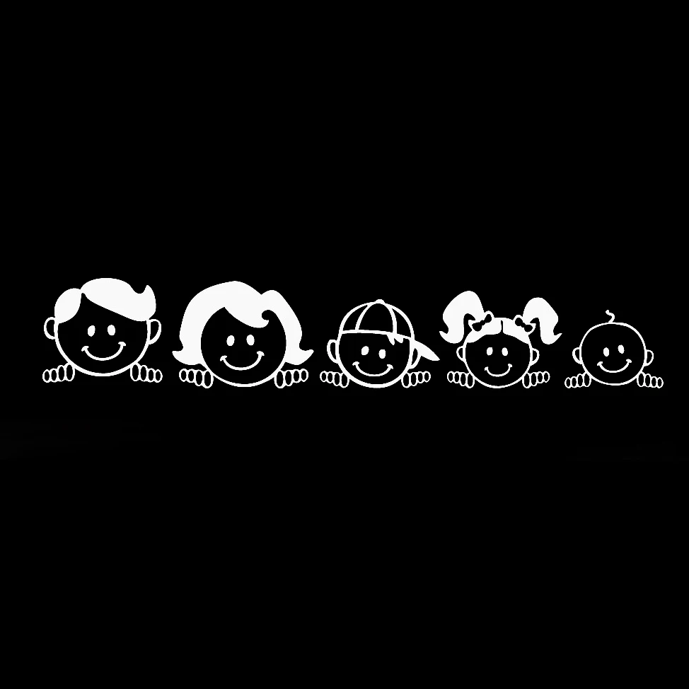 Виниловая наклейка Happy Family для стайлинга автомобиля 5x25 см художественный дизайн