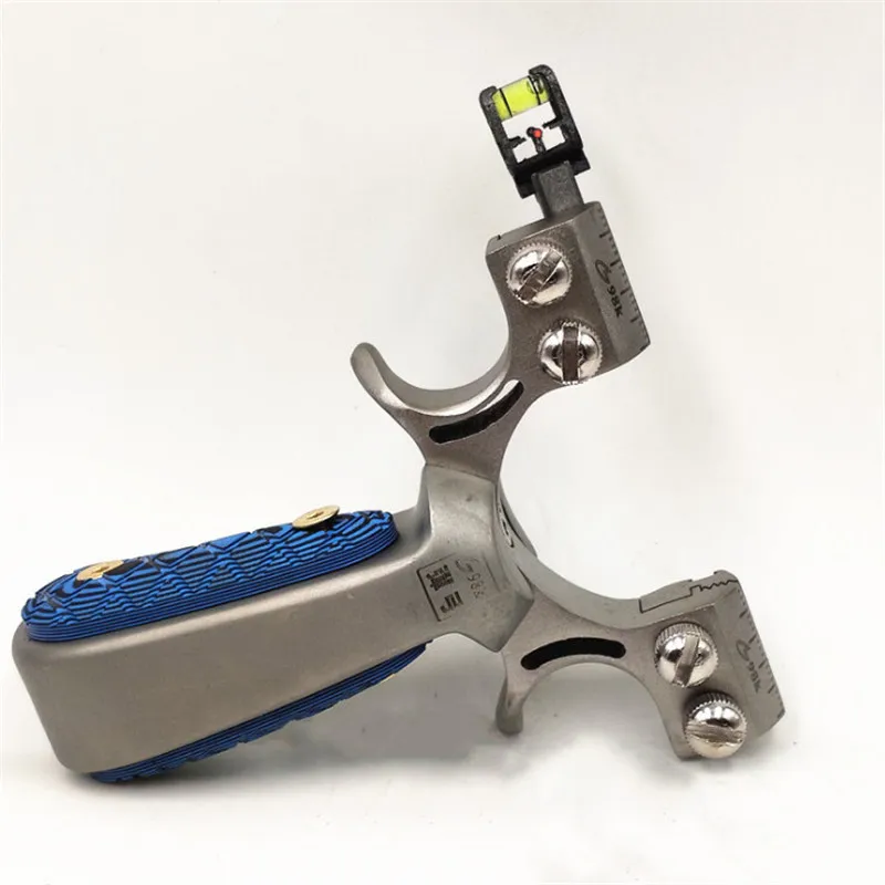 

2019 new Outdoor Hunting Catapult Professional Stainless Steel Flat Rubber Band Slingshot Fishing Pocket Slingshot