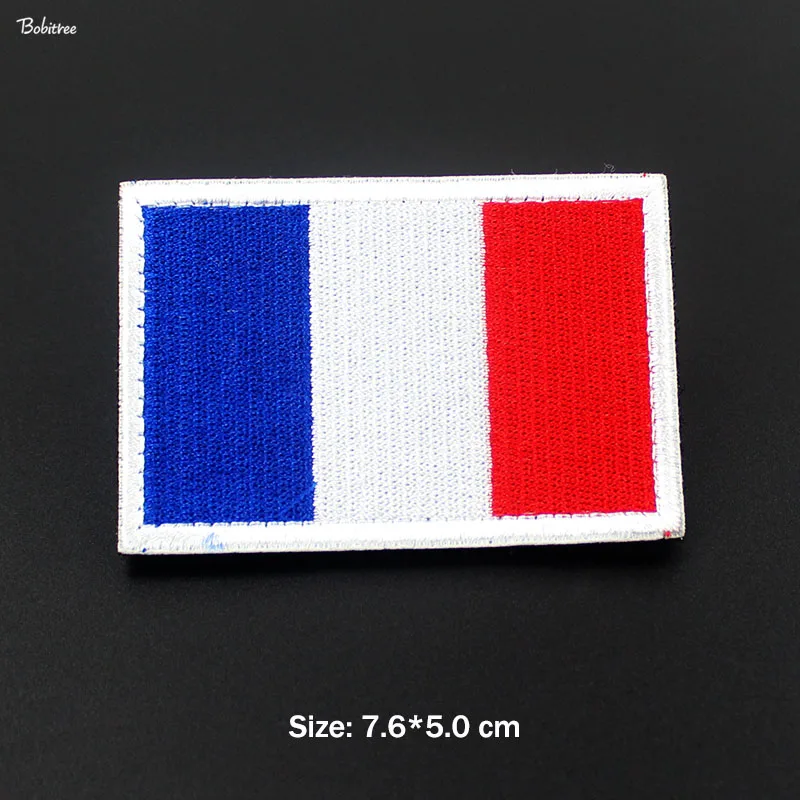 1 pcs Евросоюз Польши продолжительность Франция флаги патч значки Тактическая Мораль прочно держаться на поверхности наклейки для шляпа рюкзак ткань украшения - Цвет: 1 pcs