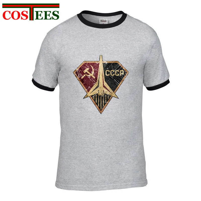 2018 модная Ретро футболка Camiseta с супер героями Россия Юри CCCP ракета супергерой
