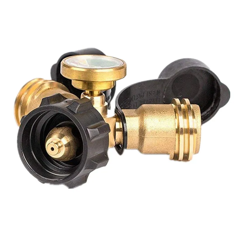 Y-сплиттер для резервуара пропана латунный измеритель давления газового гриля