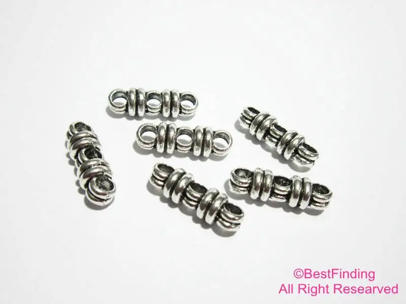 

Triple barrel sliders 3mm Cross rings Separator beads 3mm leather findings RS14