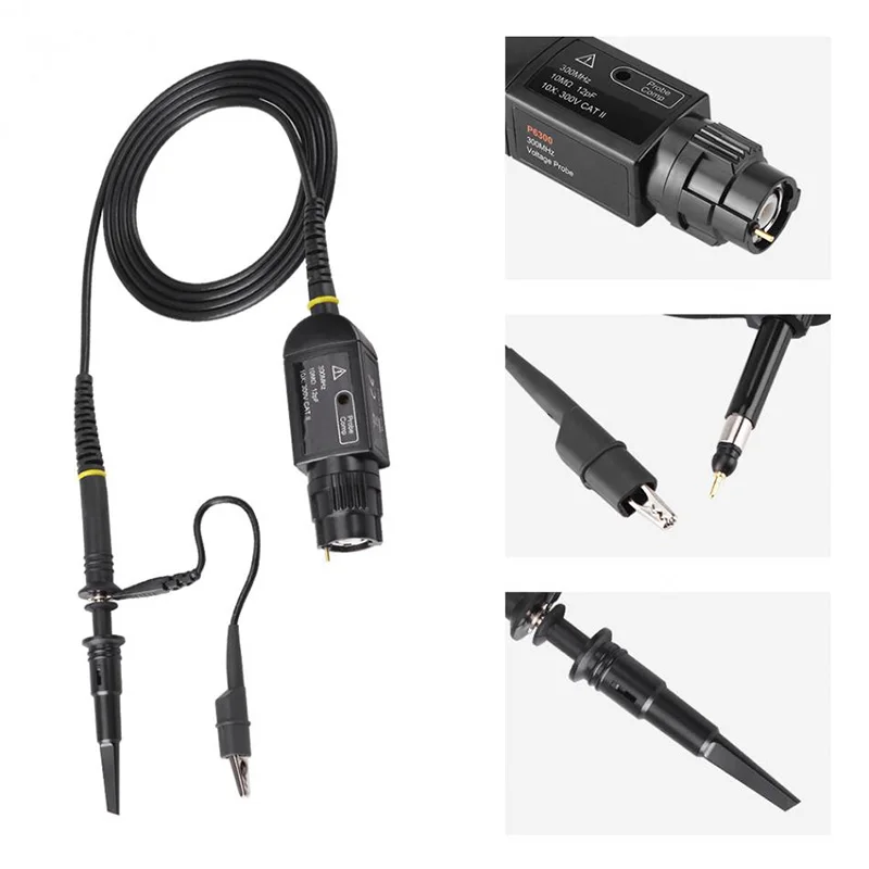 Hantek 1 шт. точный P6300/P6400 осциллограф зонд P6300/P6400 300 МГц 10X прецизионный осциллограф тестовый зажим датчика