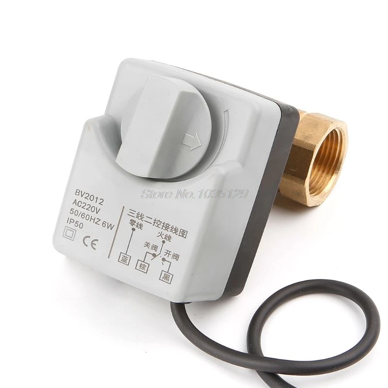 AC220V DN15 DN20 DN25 2 способа 3 провода латунный моторизованный шаровой клапан