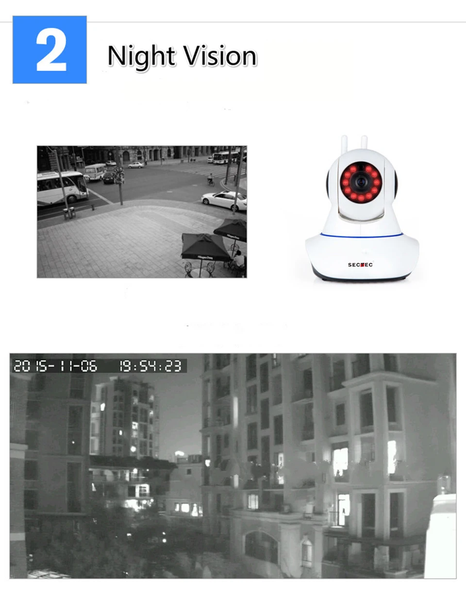 SECTEC HD 1080P облачная Беспроводная ip-камера для домашней безопасности, сетевая камера видеонаблюдения, камера видеонаблюдения, 2 Мп, Wi-Fi камера, ночное видение, детский монитор