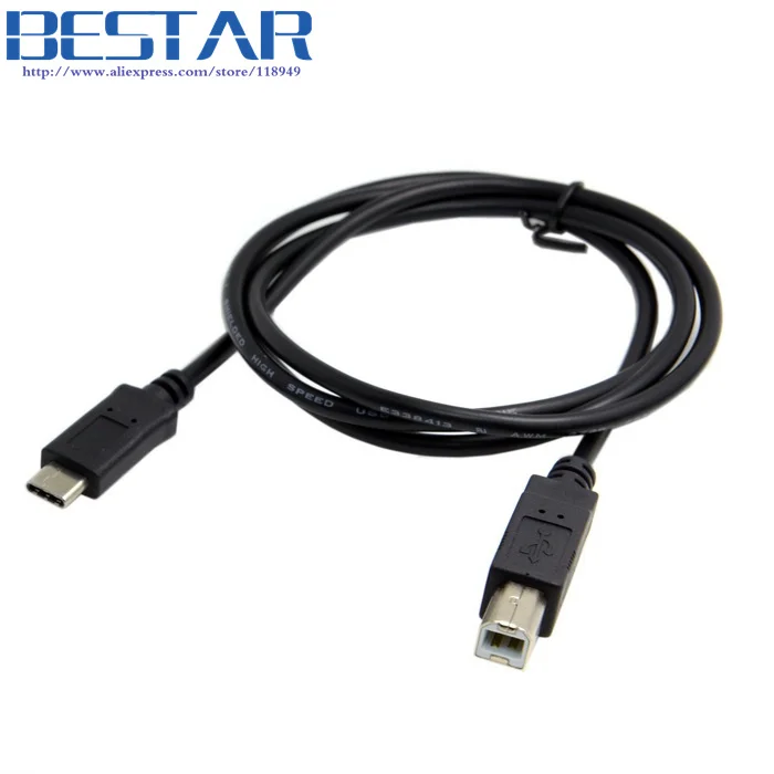 USB C 3 1 Тип Штекерный разъем к 2 0 B кабель для передачи данных м фута 100 см Macbook и
