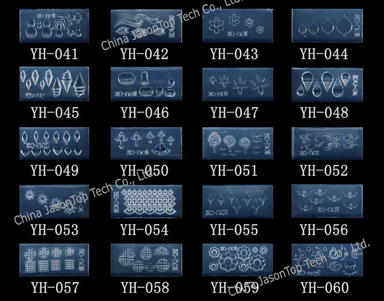 3d акриловый шаблон для ногтей акриловая Форма ногтевого дизайна в 139 стилях