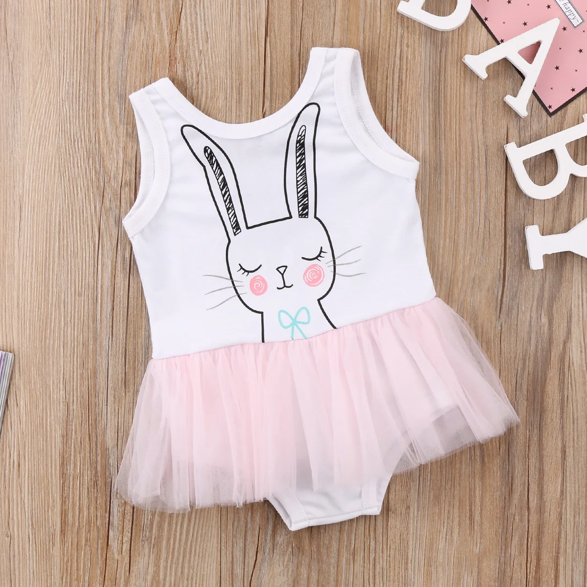 Детская Хлопковая юбка-пачка принцессы с кроликом для маленьких девочек пышные