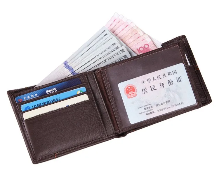RFID натуральная кожа мужской карман для монет Кошельки на молнии Настоящий мужской кожаный кошелек с монетницей высокого качества мужской кошелек, портфель
