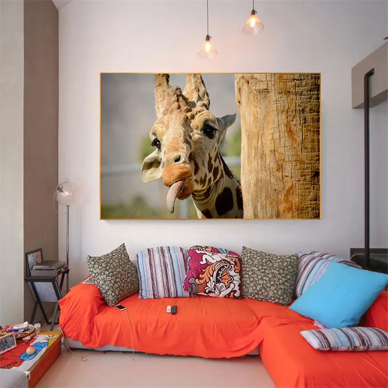 Анималистический принт плакаты с изображением жирафа decorativos Современный