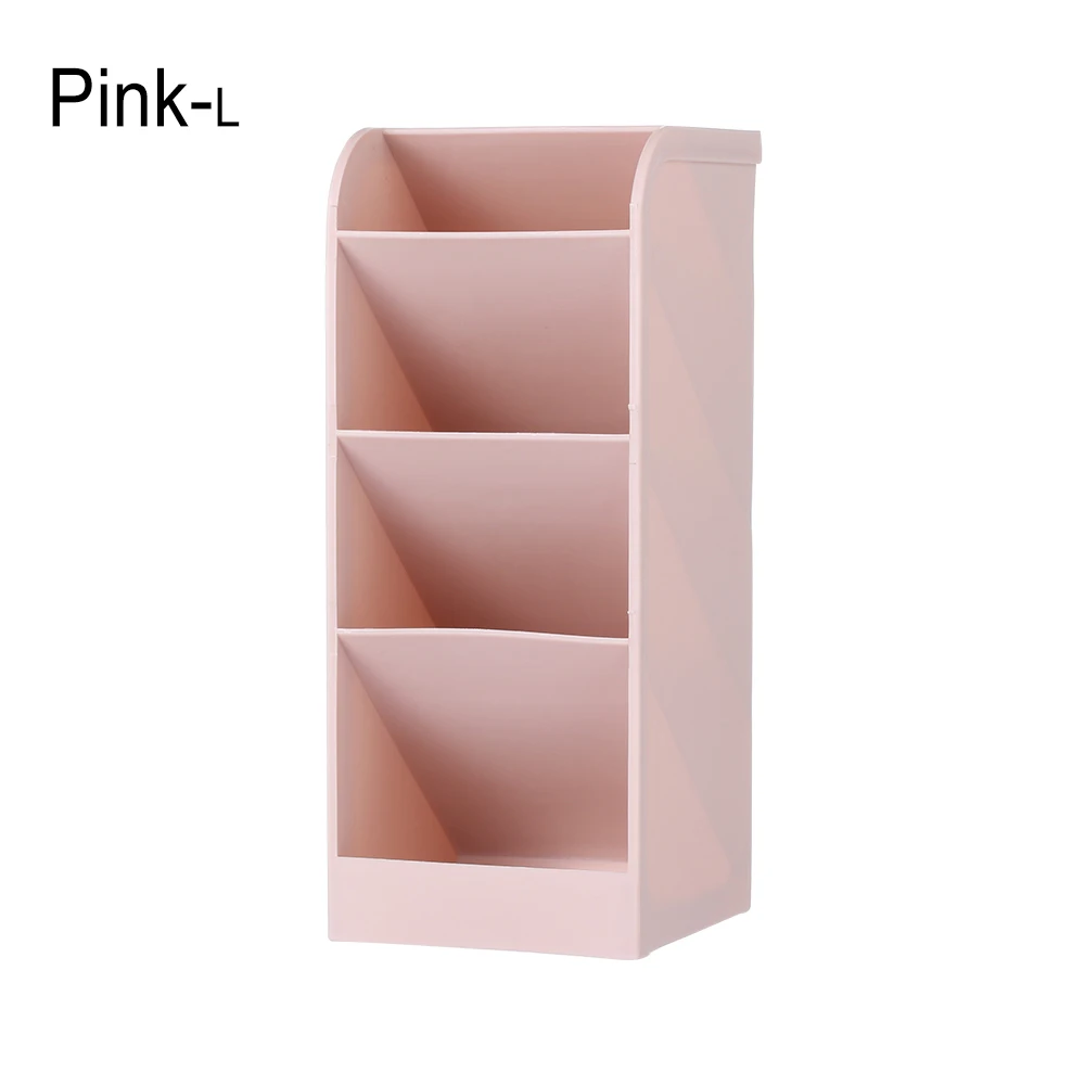 pink L Креативный многофункциональный 4 сетки Настольный ящик для хранения косметики подсетка для хранения ручки Чехол Органайзер для макияжа Настольный держатель - Цвет: pink L