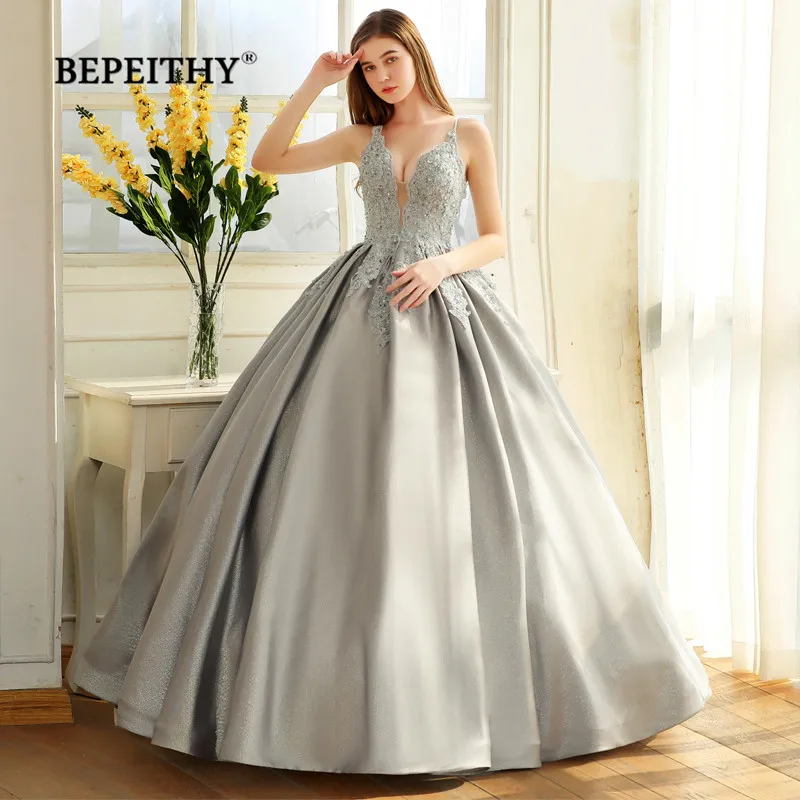 BEPEITHY Robe De Soiree бальное платье вечернее на тонких бретелях 2021 кружевной лиф