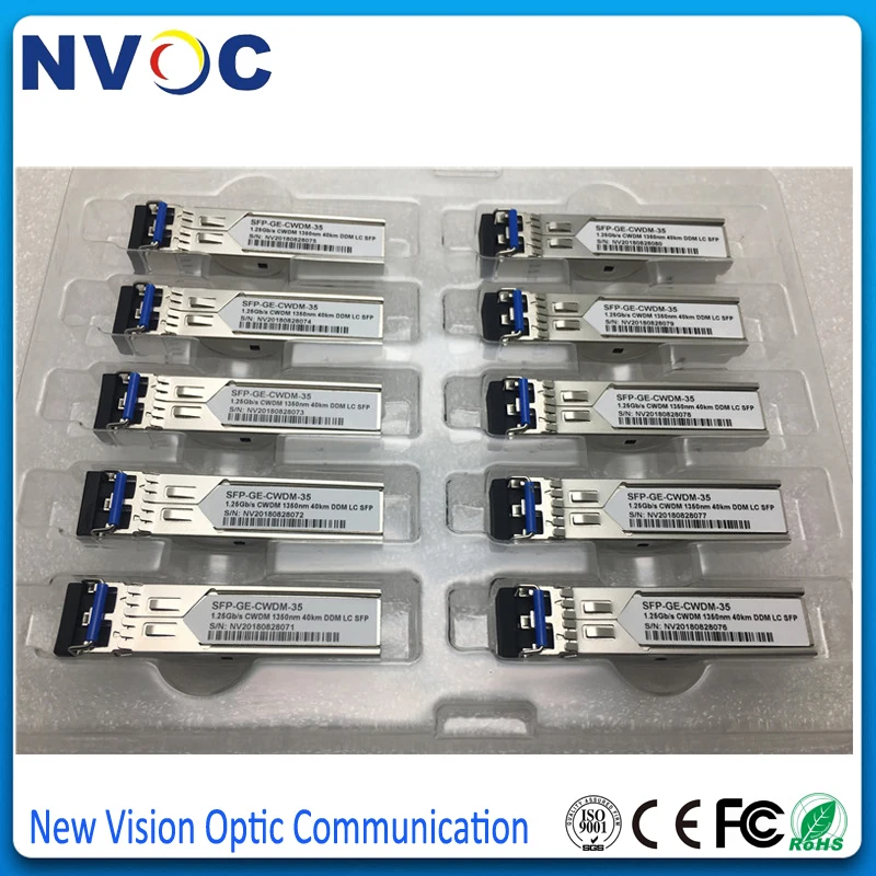 1 25 г 1350нм дуплекс однорежимный 40 км 1270нм ~ 1610нм двойное волокно LC CWDM SFP волоконный