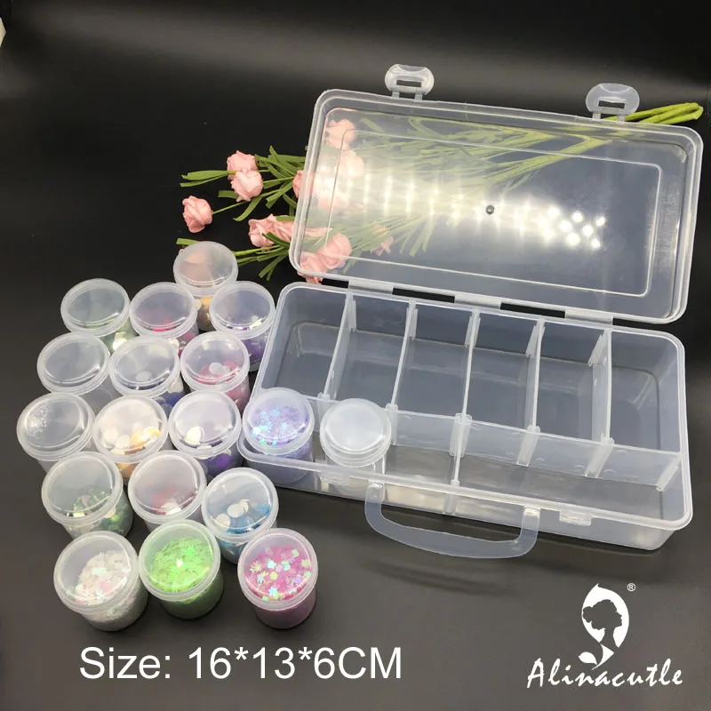 Коробка для хранения 18 ячеек органайзер ювелирных изделий коробка ногтей