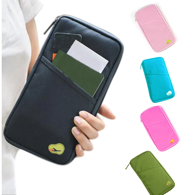 

2019 newMultifunctional Handbag Travel Credit Card Cash Purse Holder Document Bag Zipper Makeup Organizer Bs8 Wallet Id Passport