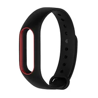 balck and red CONGDI двойной цвет для mi band 2 аксессуары замена силиконовый ремешок для xiaomi mi2 умный браслет pulseira - Цвет: balck and red