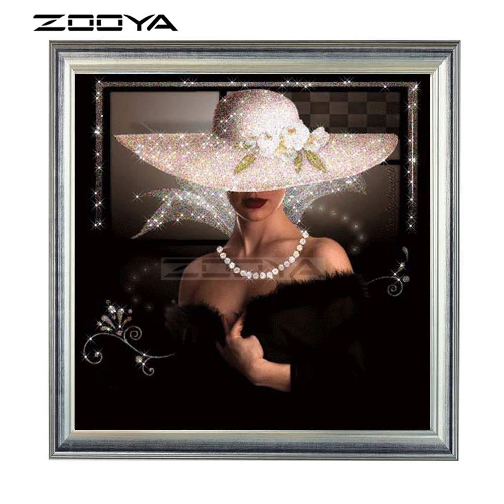 

ZOOYA Diamond Painting 5D Embroidery Diamond Mosaic Pattern Rhinestone Painting Woman Diamond Painting Full Square Gift F1131