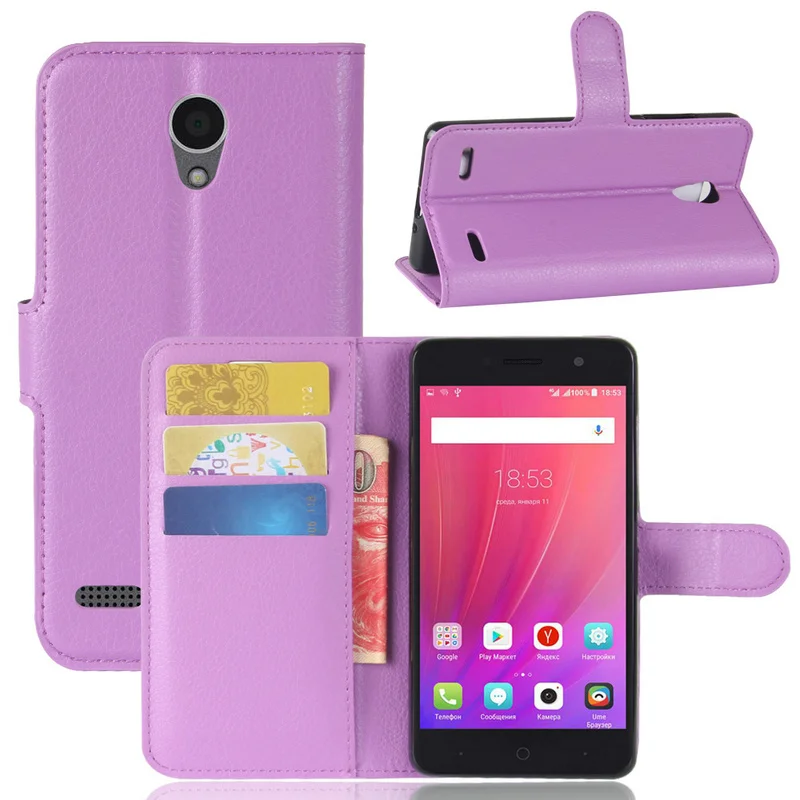 

Роскошный кожаный чехол-книжка с бумажником для ZTE Blade A521 5,0 ", чехол-накладка для телефона с подставкой