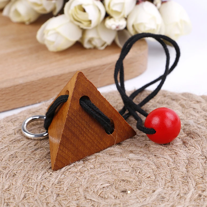 Новый деревянный пазл IQ Rope головоломка для развития логики головоломки игра