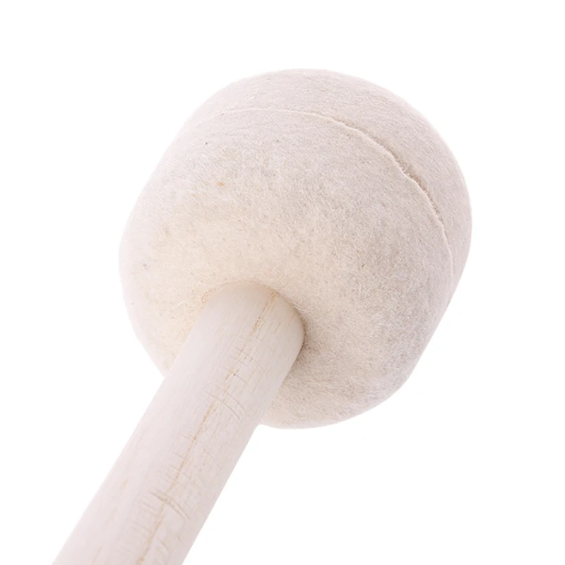1PC Timpani Mallets Precussion Drumsticks Soft Felt Head Wood Handle