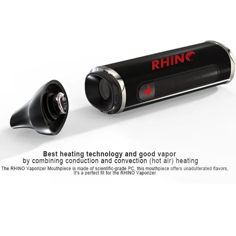 RHINO сухой травяной испаритель электронная сигарета дым OLED дисплей 2200 мАч батарея