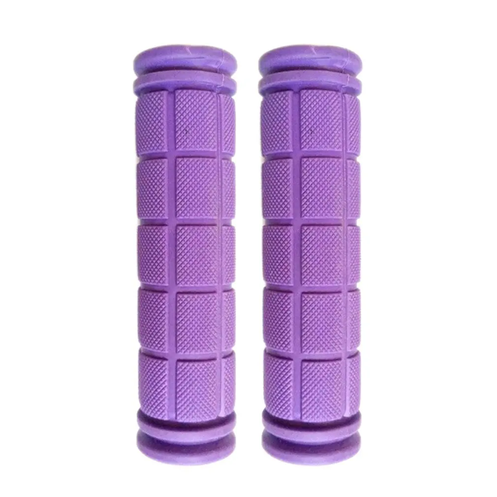 purple 1 пара Универсальный Велосипедный Чехол для велосипедного руля Грипсы Нескользящие мягкие резиновые чехлы для руля велосипедные аксессуары Горячая - Цвет: purple