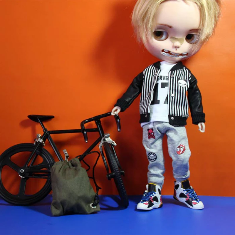 1set Fashion Blyth Doll's Clothes Panda Coat White T-shirt Pants Sport Suit for Azone 1/6 BJD Doll dolls | Игрушки и хобби