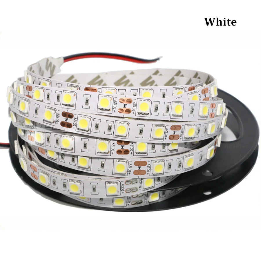 Светодиодная лента 5050SMD 60 светодиодов/м RGB гибкая светодиодная 12 В постоянного