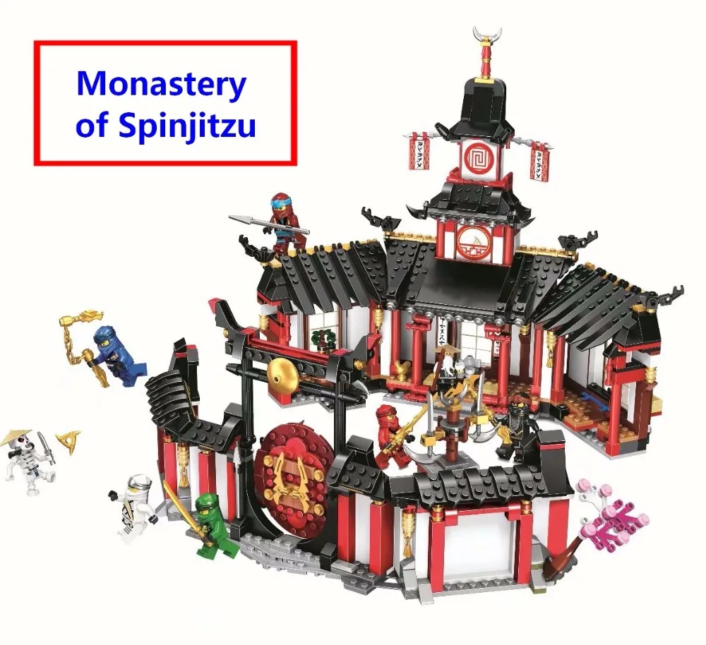 Горячая Распродажа ninjagoo Monastery of Spinjitzu Совместимость с 70670 06098 lepinblocks строительные