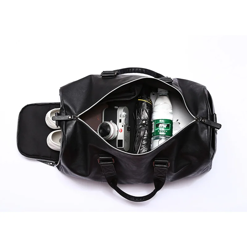 New Arrival Leather Travel Bags Luxury Men Large Capacity Male Shoulder Men's Handbags Vintage Duffle Fitness Bag | Багаж и сумки