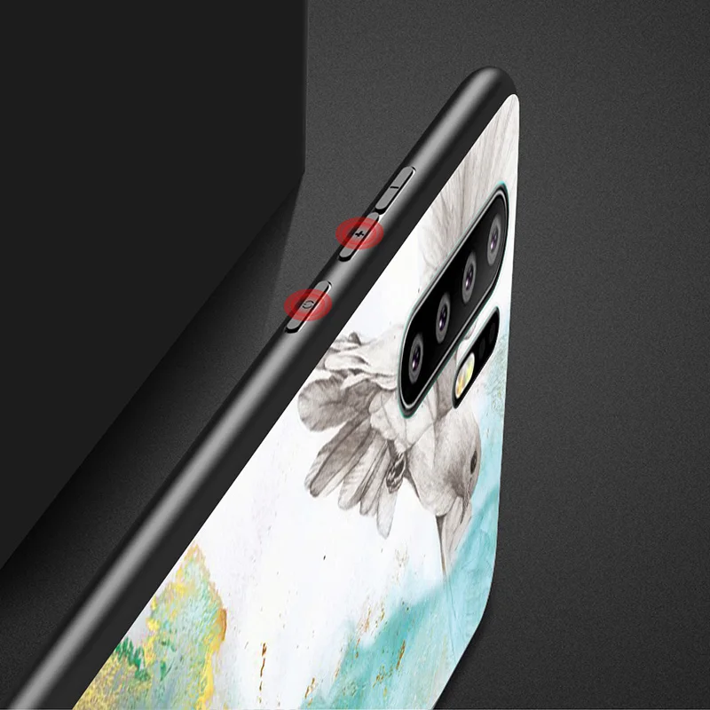Чехол из закаленного стекла Leanonus Marble для Huawei Mate 20 Pro глянцевый Гладкий защитный